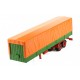 Auflieger Flatbed Platform Trailer with cover Orange Green IXO TRL002
