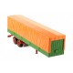Auflieger Flatbed Platform Trailer with cover Orange Green IXO TRL002
